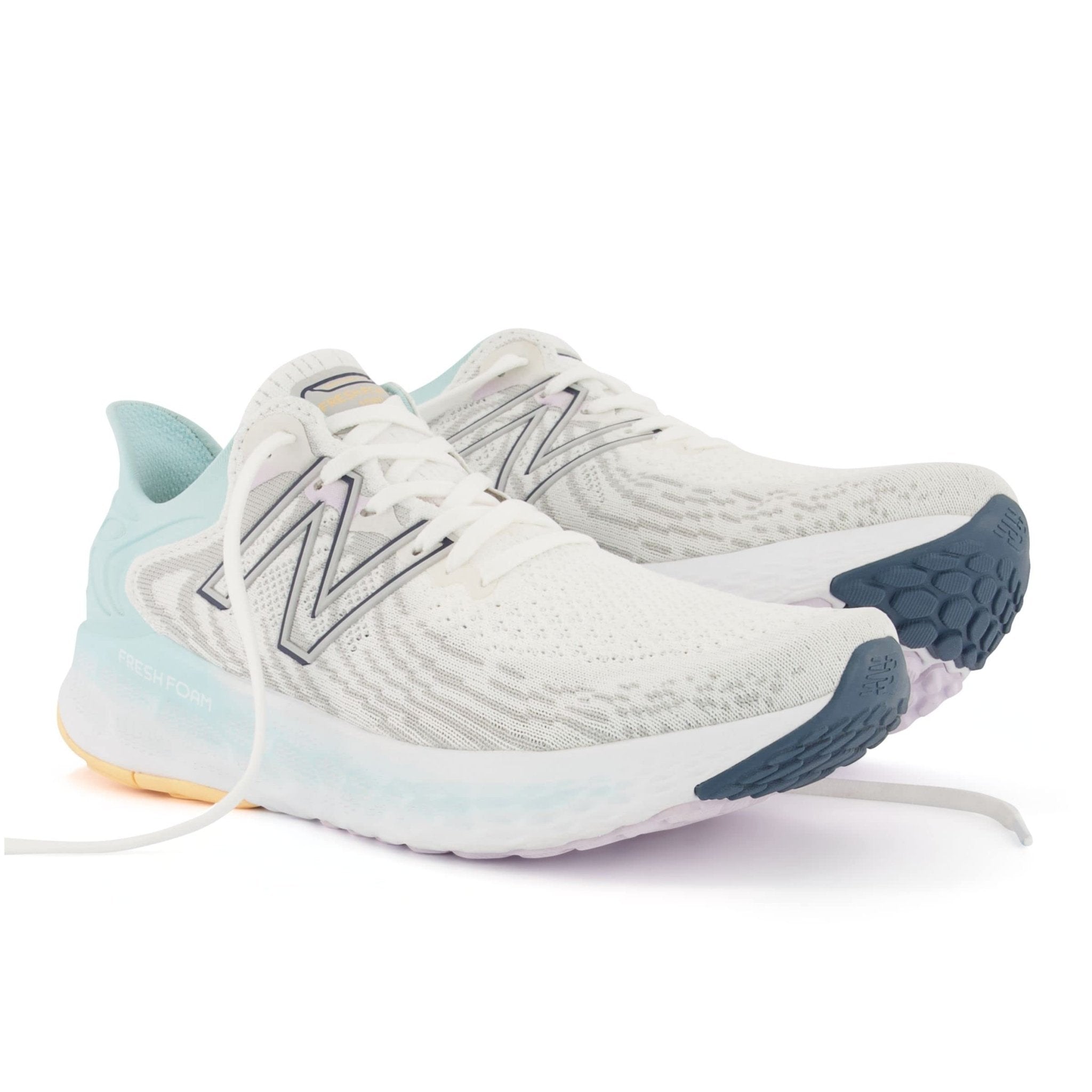 New Balance 1080 Fresh Foam W1080M11 - Women's White/Blue Chill Shoe Deals Outlet