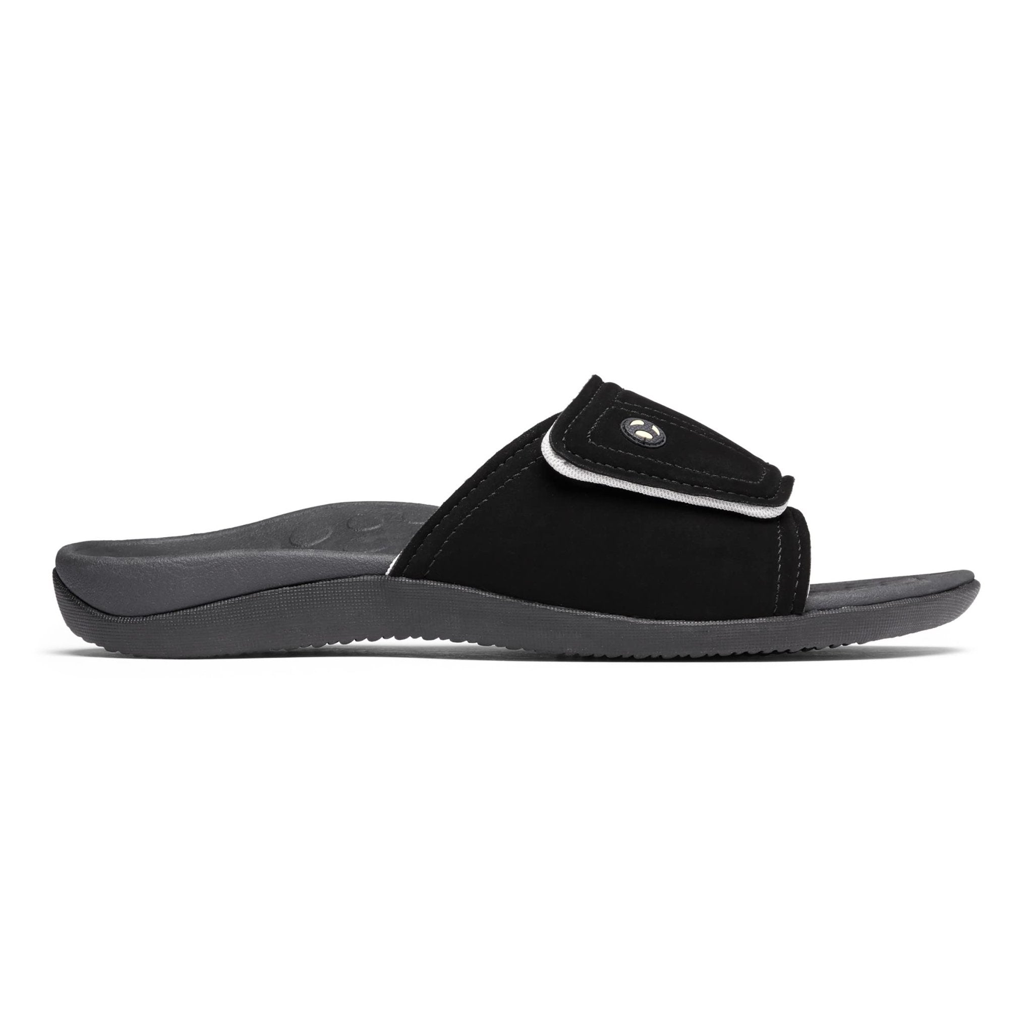 VIONIC 24Kiwi Motion Control Orthotic Sandal - Unisex Black and Grey Shoe Deals Outlet