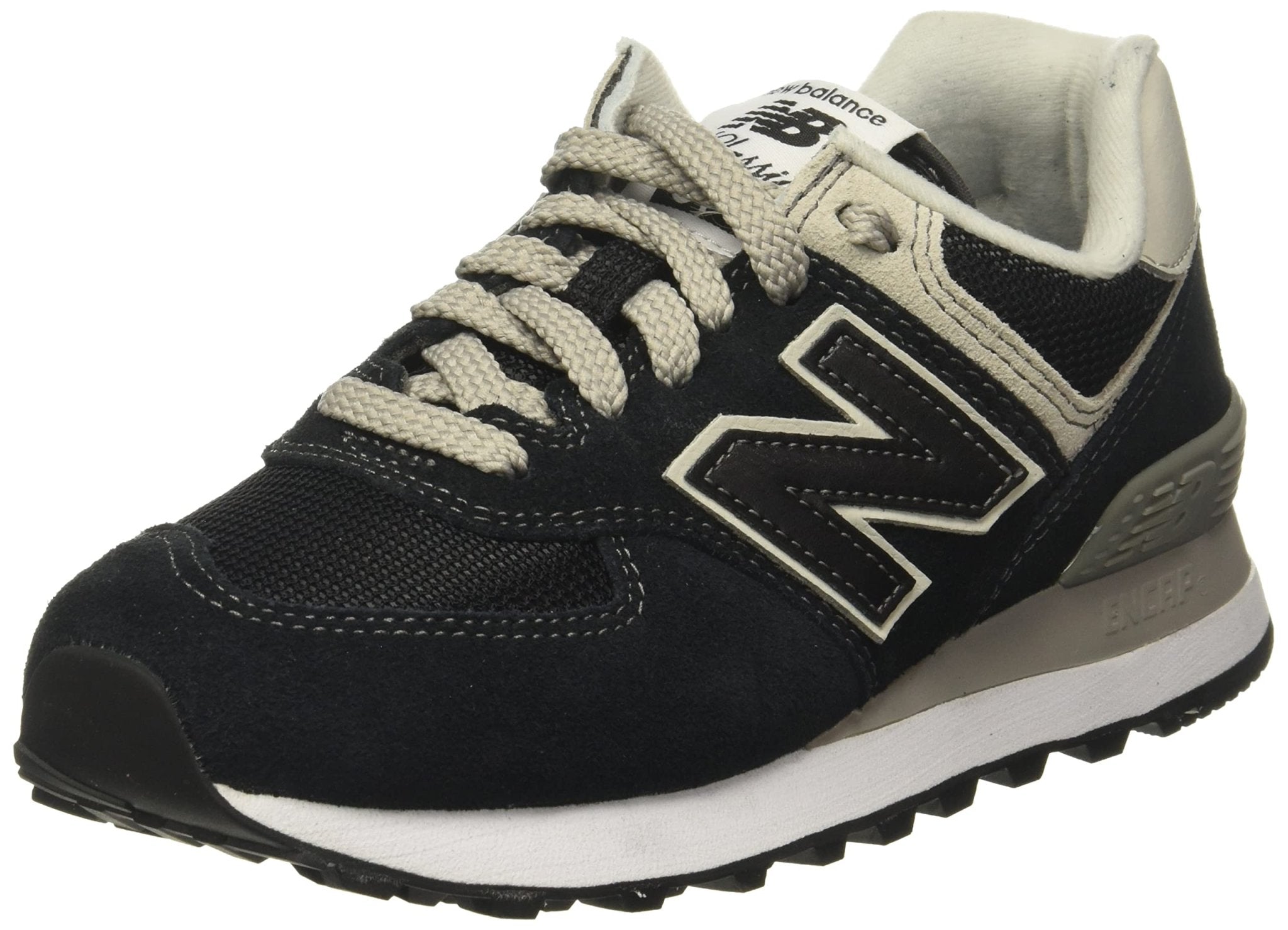 New Balance 574 Classics WL574EB - Women's Black/White Shoe Deals Outlet