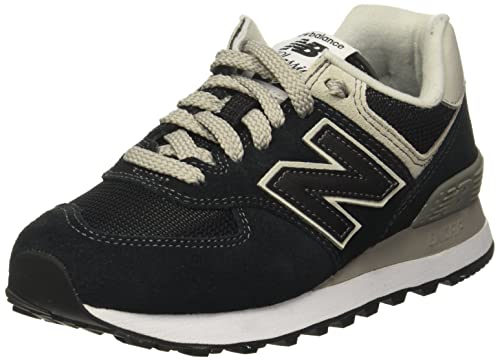New Balance 574 Classics WL574EB - Women's Black/White Shoe Deals Outlet