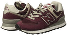 New Balance 574 Classics WL574ER - Women's Burgundy/White Shoe Deals Outlet