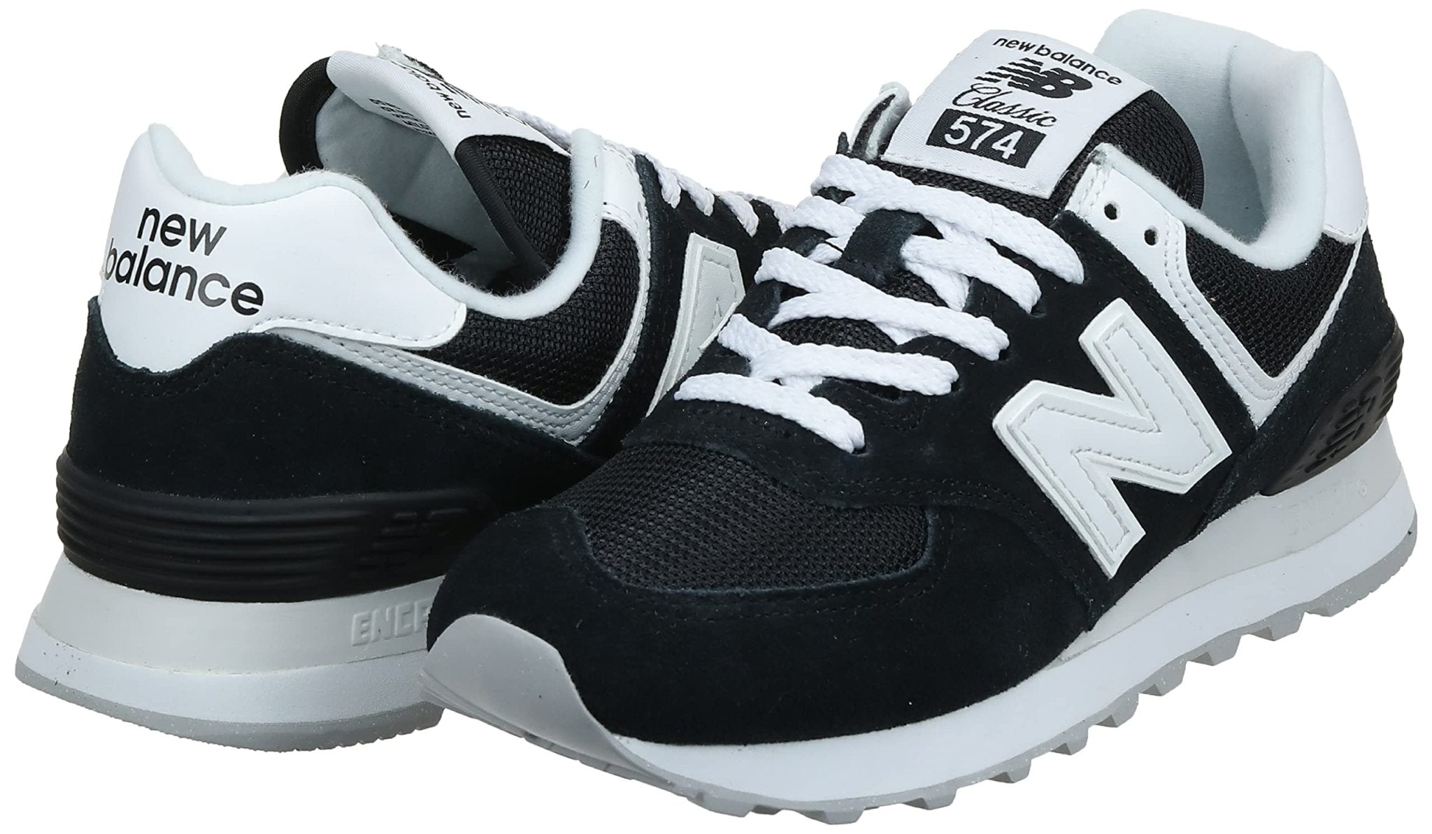 New Balance 574 Classics WL574FQ2 - Women's Black/White Shoe Deals Outlet