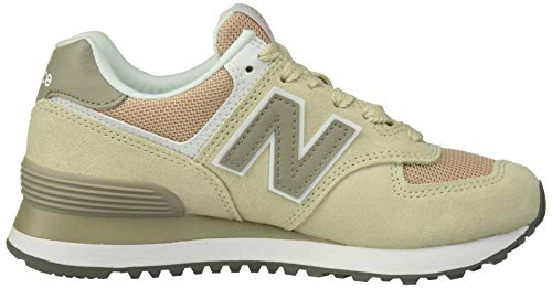New Balance 574 Classics WL574WNA - Women's Oyster/Oxygen Pink Shoe Deals Outlet