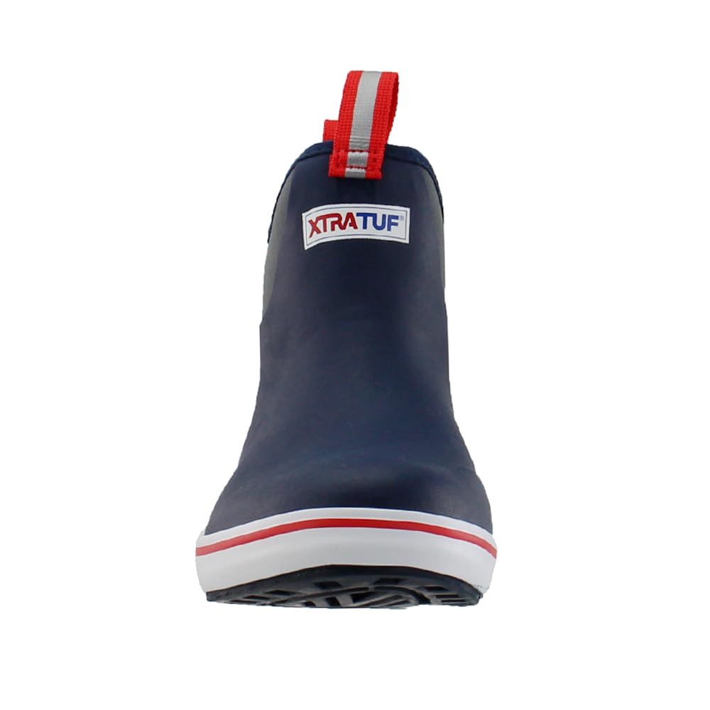XTRATUF 6 - Inch Ankle Deck Boot - Men's Navy/Red Shoe Deals Outlet