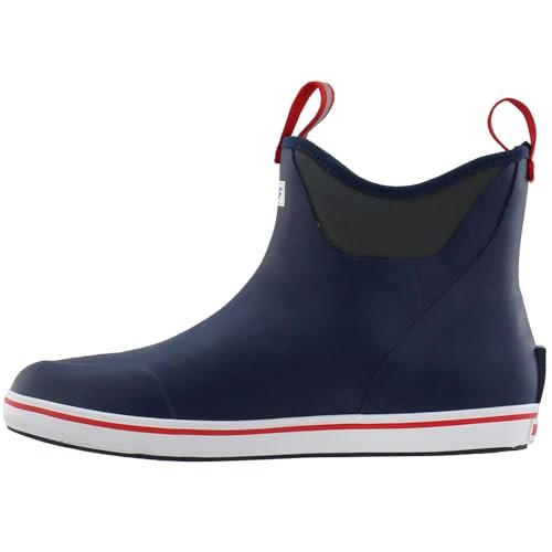 XTRATUF 6 - Inch Ankle Deck Boot - Men's Navy/Red Shoe Deals Outlet