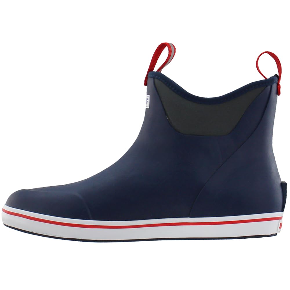 XTRATUF 6 - Inch Ankle Deck Boot - Men's Navy/Red Shoe Deals Outlet