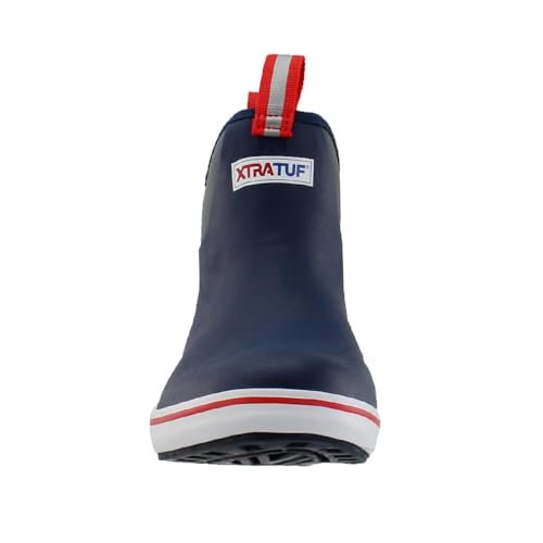 XTRATUF 6 - Inch Ankle Deck Boot - Men's Navy/Red Shoe Deals Outlet