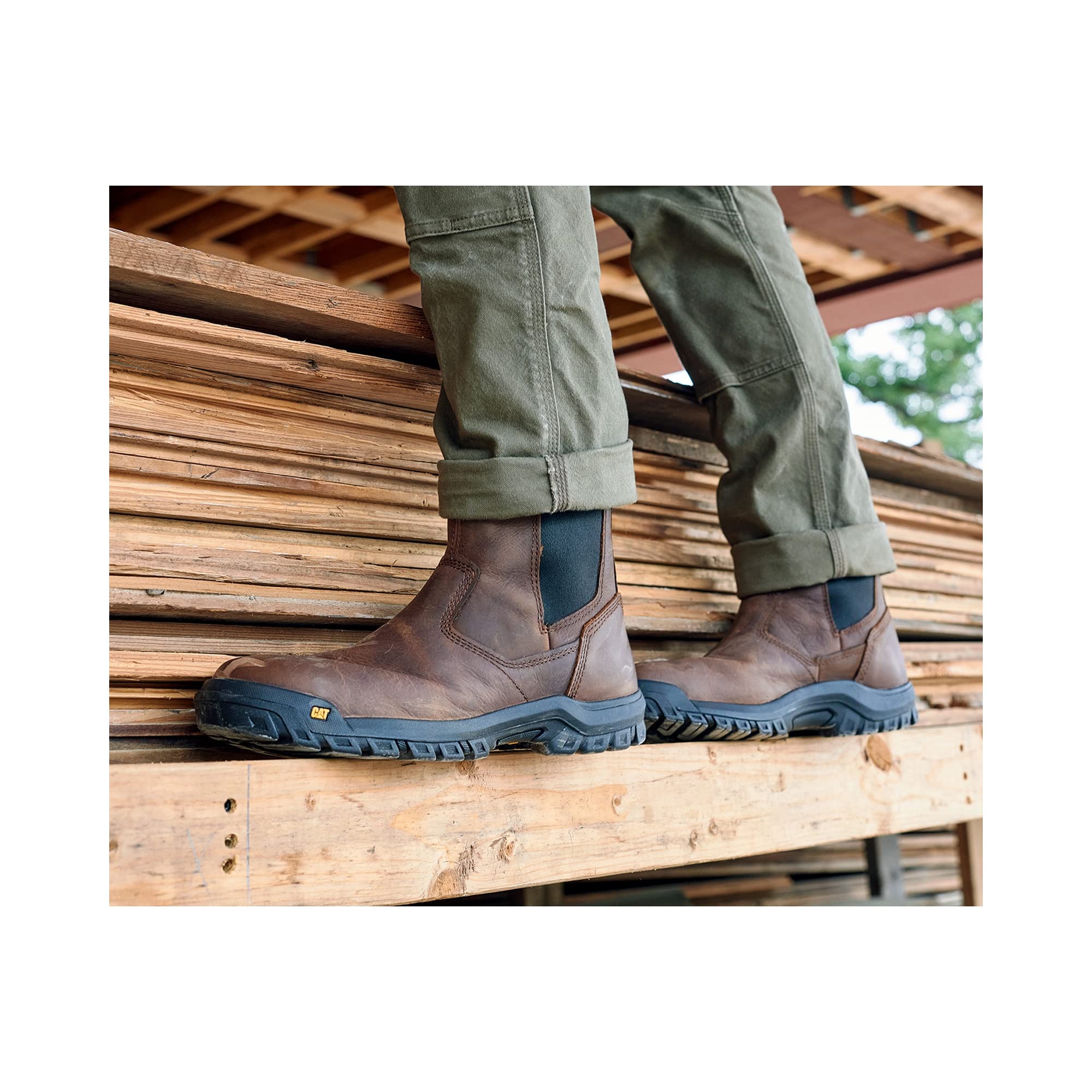 Caterpillar Wheelbase Steel-Toe Boots - Mens