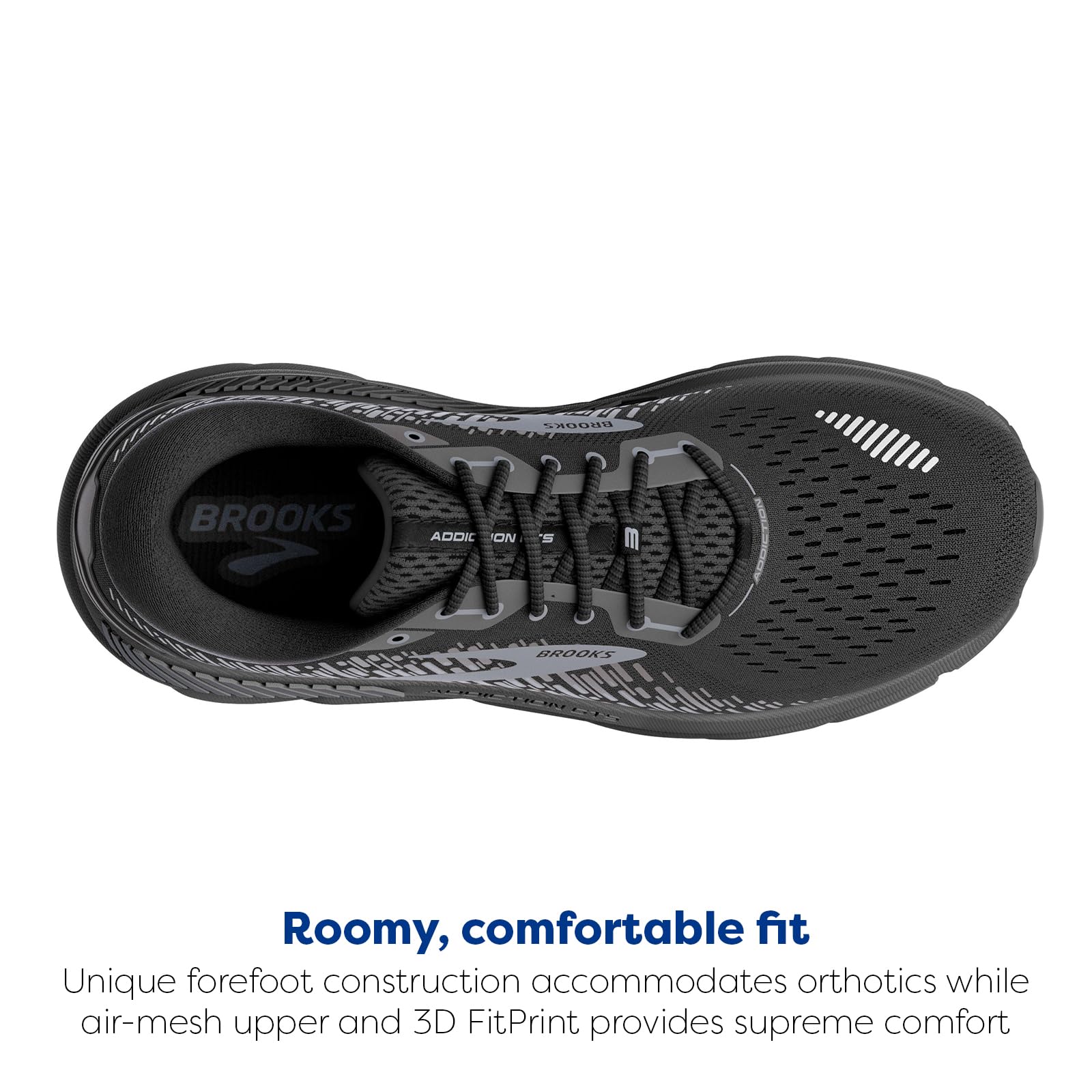 Brooks Addiction GTS 15 - Men's Black/Black/Ebony Shoe Deals Outlet