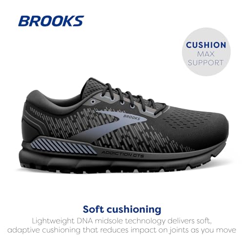 Brooks Addiction GTS 15 - Men's Black/Black/Ebony Shoe Deals Outlet