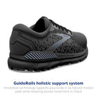 Brooks Addiction GTS 15 - Men's Black/Black/Ebony Shoe Deals Outlet