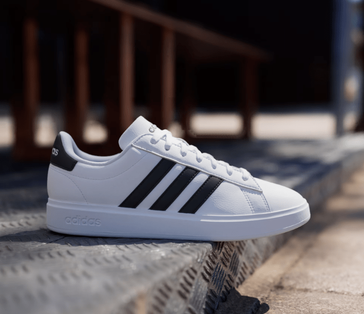 adidas Grand Court Shoes White/ Core Black/ Core Black 9.5 M 4065427718132 Shoe Deals Outlet