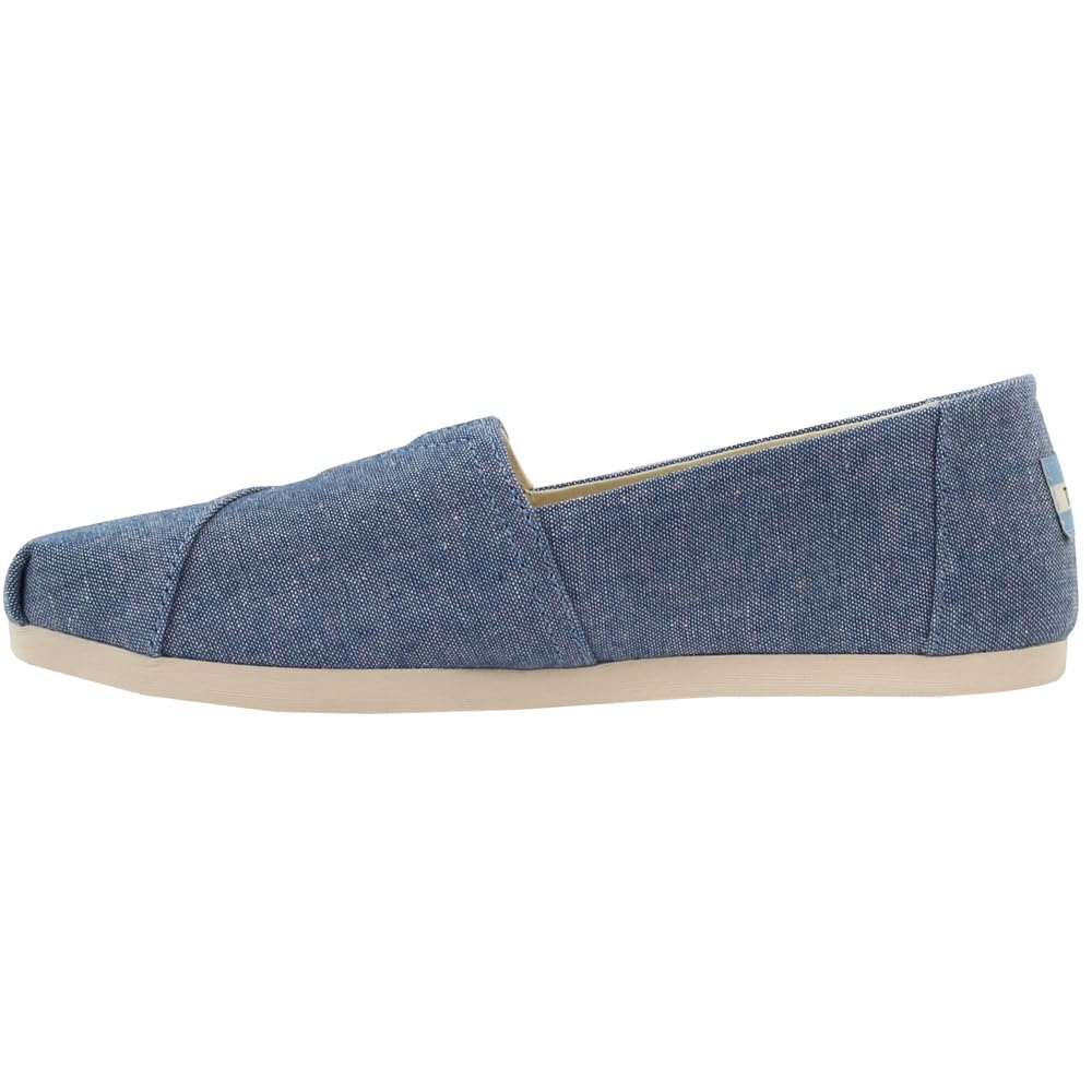 TOMS Alpargata ESP - Women's Blue Slub Chambray Shoe Deals Outlet