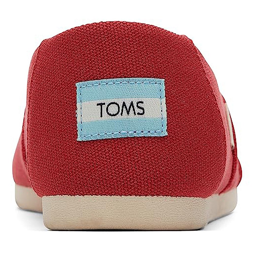 TOMS Alpargata ESP - Women's Red Recycled Cotton Canvas Shoe Deals Outlet