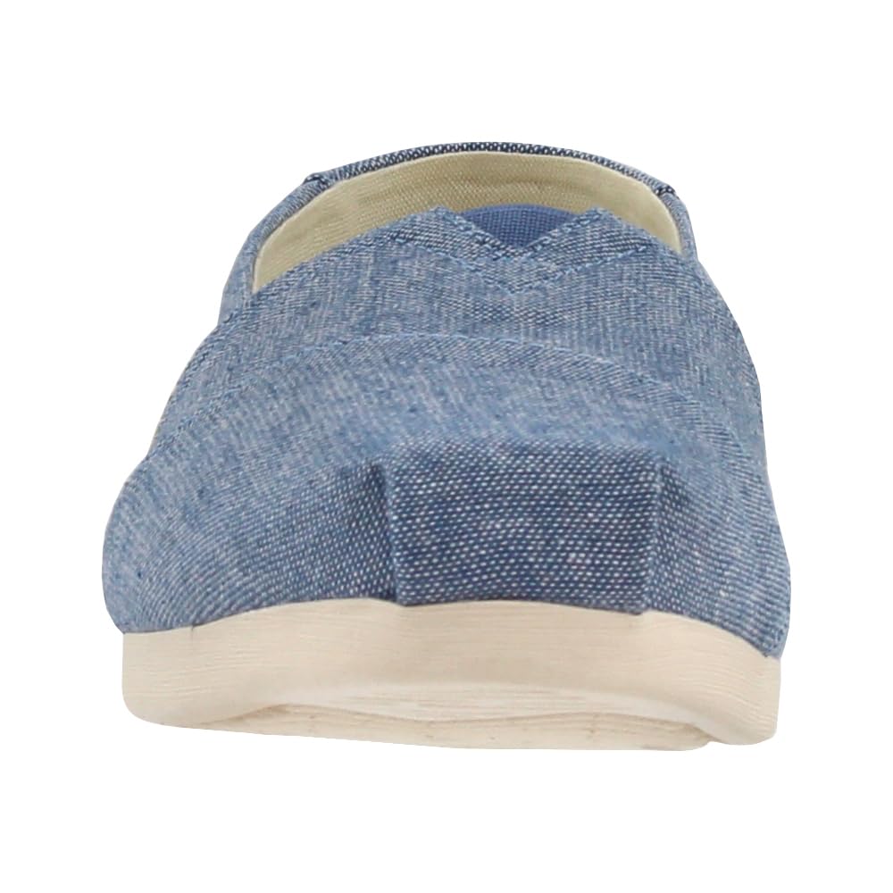 TOMS Alpargata ESP - Women's Blue Slub Chambray Shoe Deals Outlet