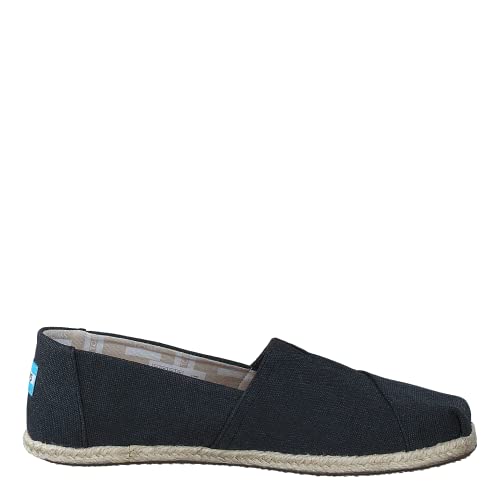 TOMS Alpargata Rope Sole Espadrille - Women's Black Washed Canvas Rope Sole/Canvas Shoe Deals Outlet