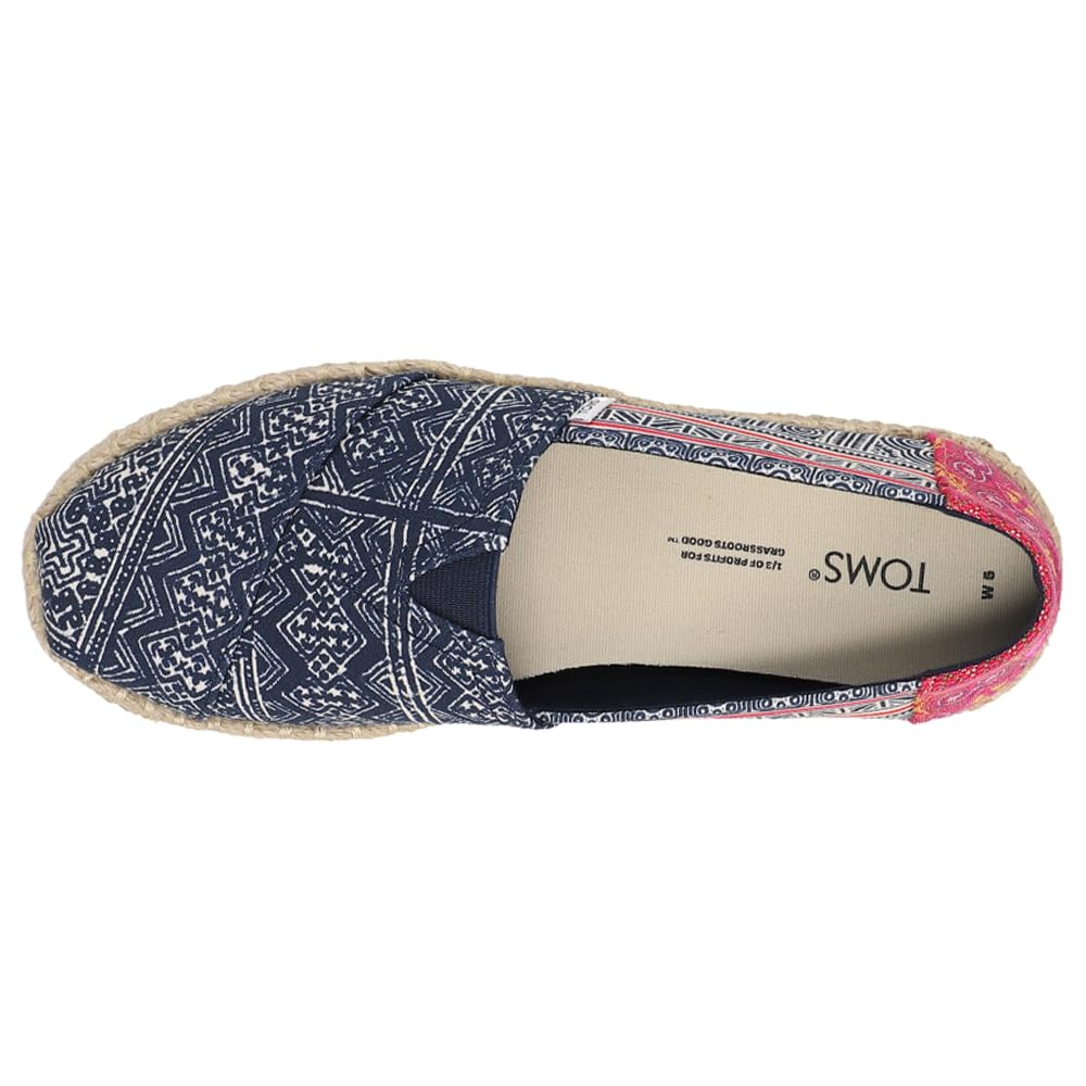 TOMS Alpargata Rope Sole Espadrille - Women's Indigo Print Shoe Deals Outlet
