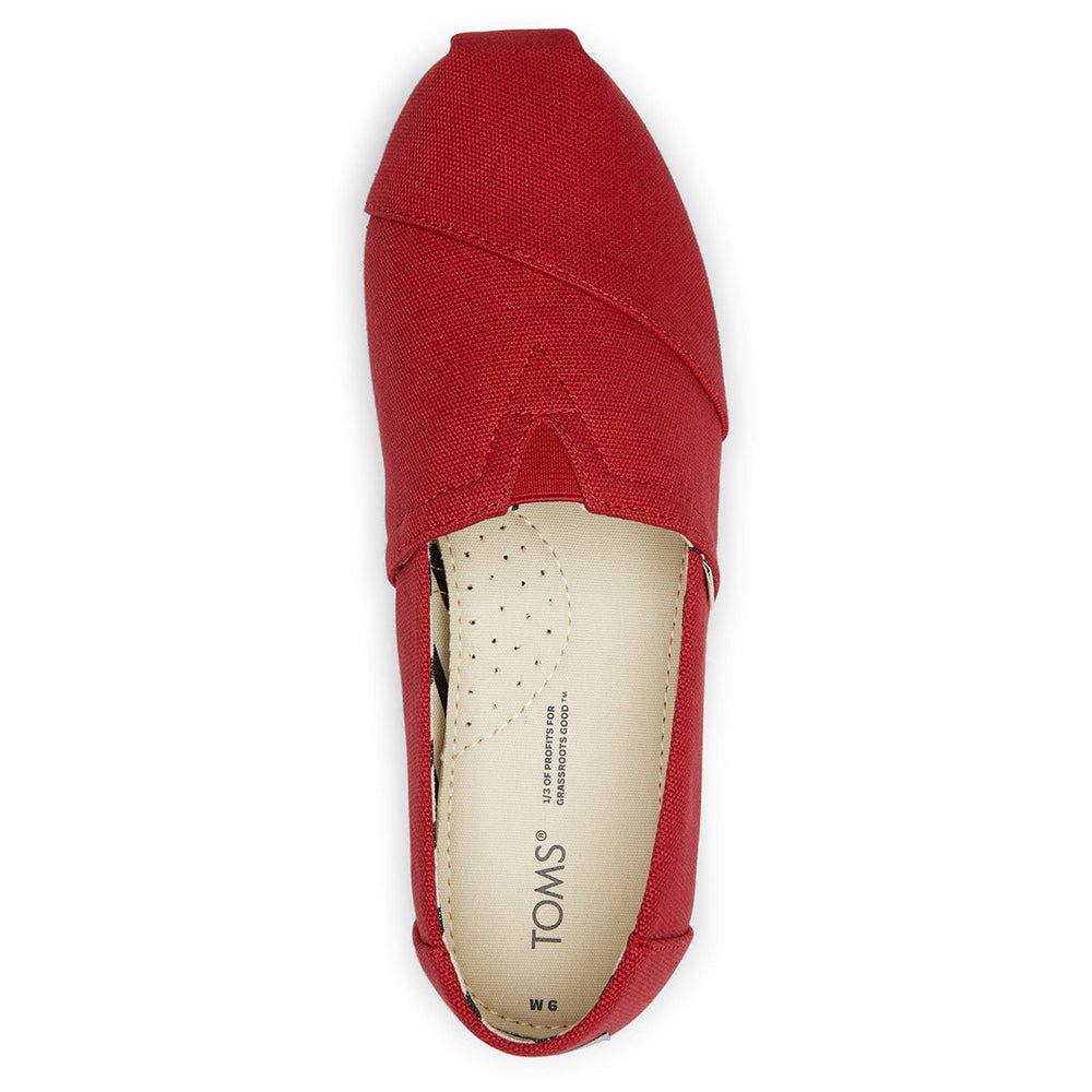 TOMS Alpargata - Women's Red Canvas Shoe Deals Outlet