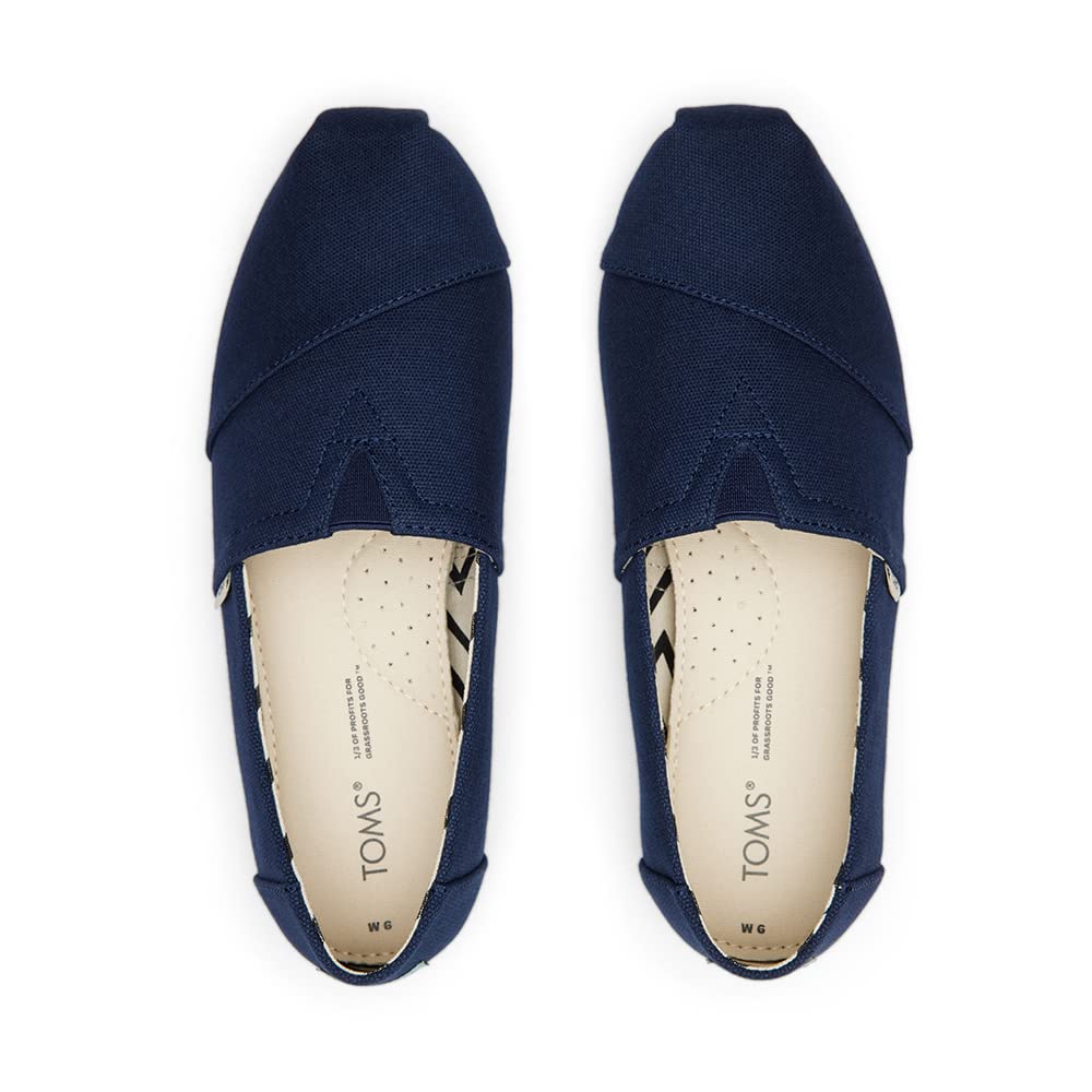 TOMS Alpargata - Women's Navy Canvas Shoe Deals Outlet