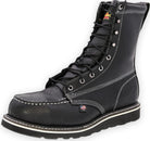 Thorogood American Heritage Midnight Seres Safety Moc Toe 8 inch - Men's Black (Midnight Series) Shoe Deals Outlet