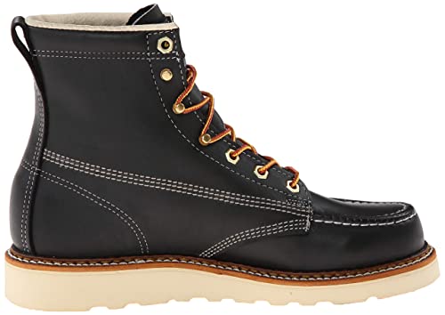 Thorogood American Heritage Moc Toe Maxwear Wedge 6 inch - Men's Black Shoe Deals Outlet