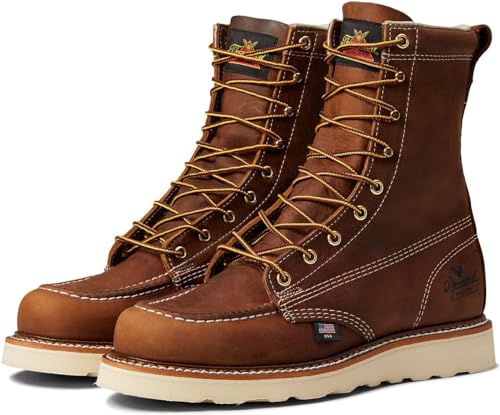 Thorogood American Heritage Moc Toe Maxwear Wedge Trail 8 inch - Men's Trail Crazyhorse Shoe Deals Outlet