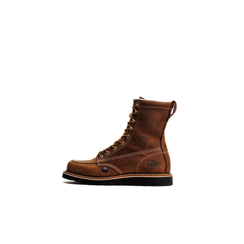 Thorogood American Heritage Moc Toe Maxwear Wedge Trail 8 inch - Men's Brown Shoe Deals Outlet