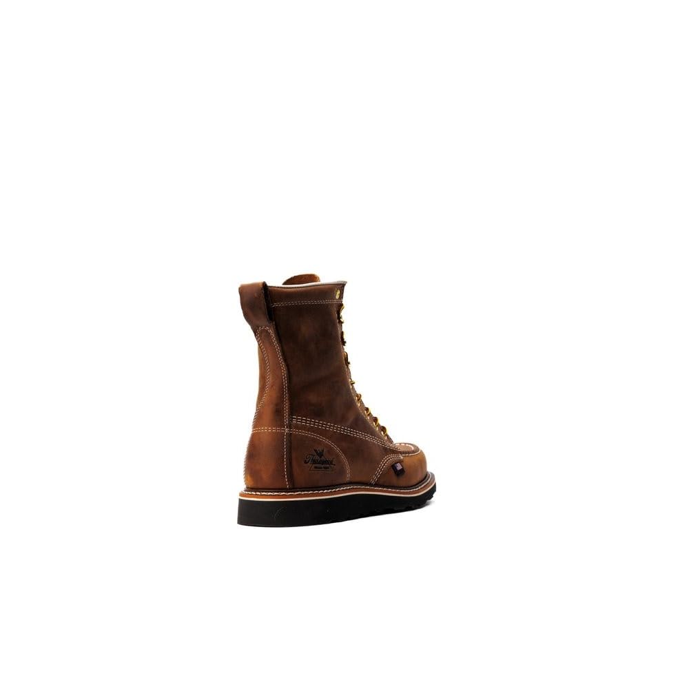 Thorogood American Heritage Moc Toe Maxwear Wedge Trail 8 inch - Men's Brown Shoe Deals Outlet