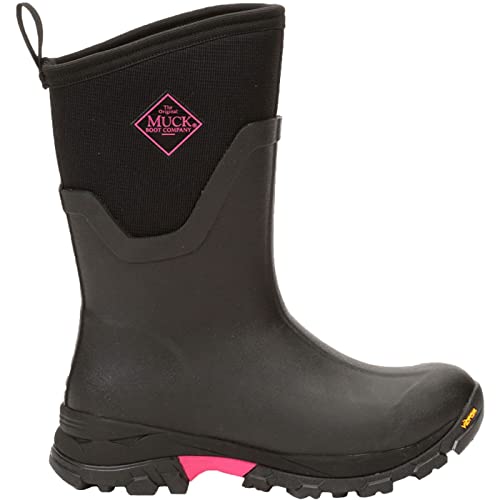 The Original Muck Boot Company Arctic Ice Mid Agat - Women's Black/Hot Pink Shoe Deals Outlet
