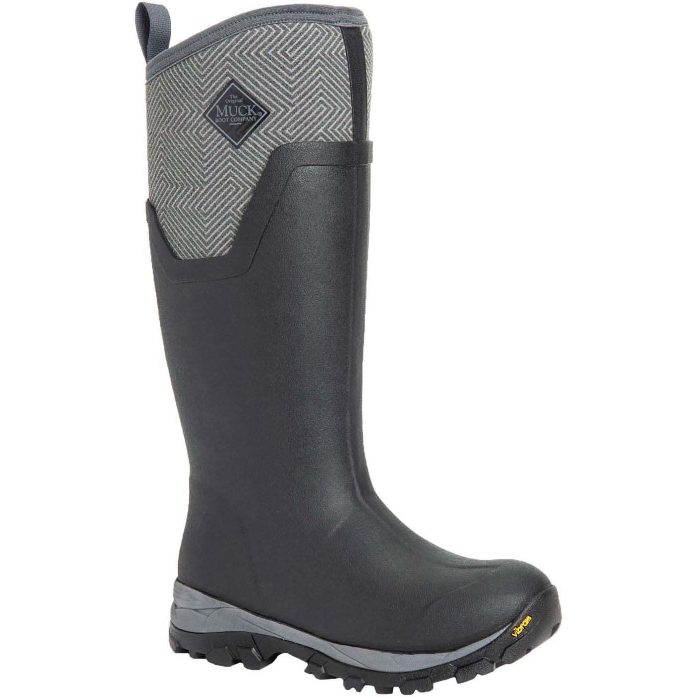 The Original Muck Boot Company Arctic Ice Tall Agat - Women's Black/Grey Geometric Shoe Deals Outlet