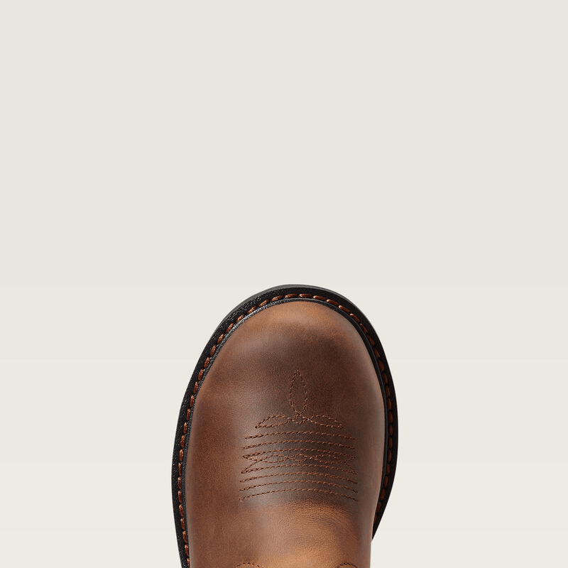 Ariat Fatbaby Work Pull - On Steel Toe Work Boot Distressed Brown 6.5 B 195696117580 Shoe Deals Outlet