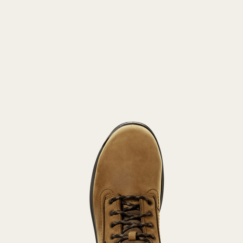 Ariat Turbo 6" Waterproof Carbon Toe Work Boot Aged Bark 12 EE 889359896461 Shoe Deals Outlet