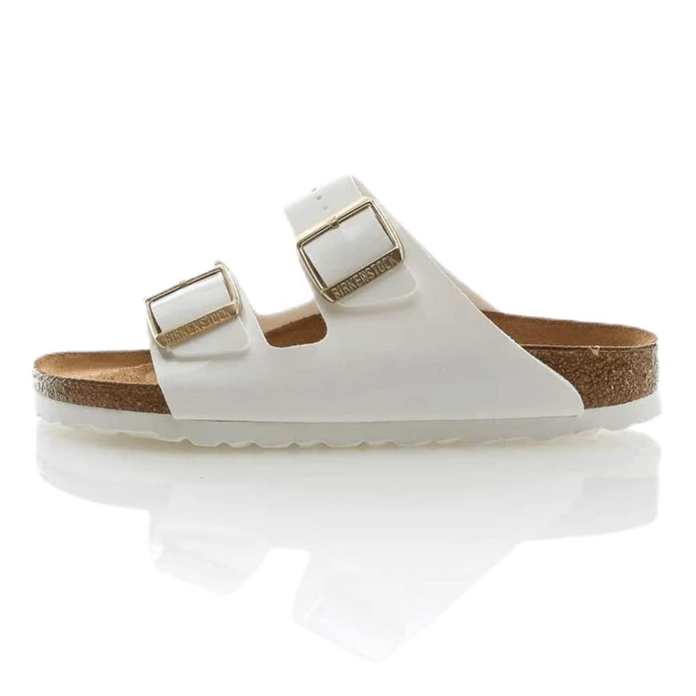 Birkenstock Arizona Birko - Flor Patent - Unisex White Shoe Deals Outlet