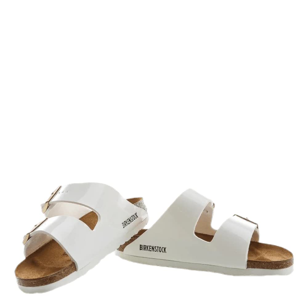 Birkenstock Arizona Birko - Flor Patent - Unisex White Shoe Deals Outlet
