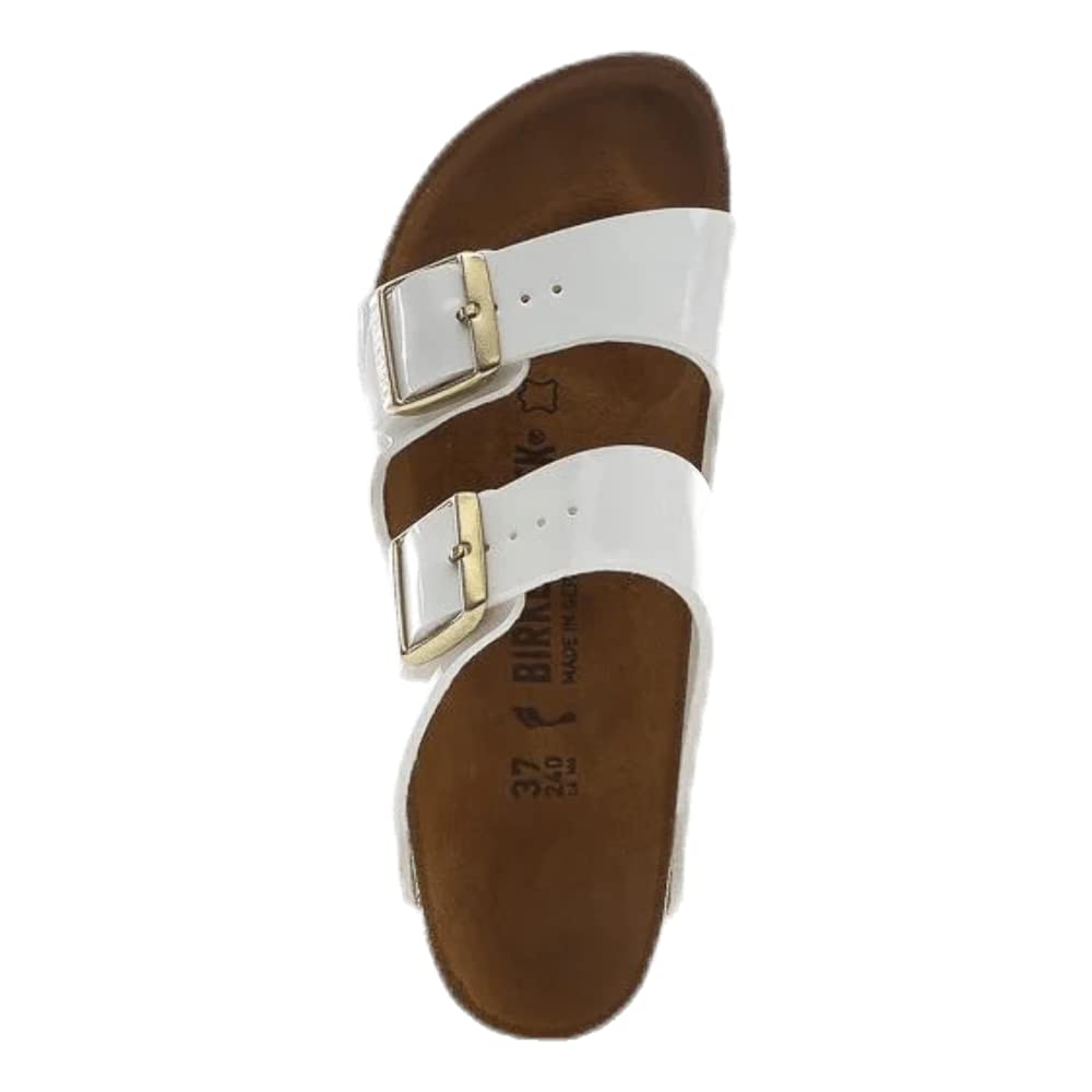 Birkenstock Arizona Birko - Flor Patent - Unisex White Shoe Deals Outlet