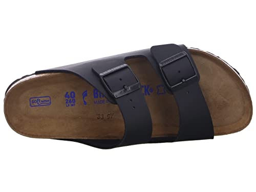 Birkenstock Arizona Birko - Flor Soft Footbed - Unisex Black Shoe Deals Outlet