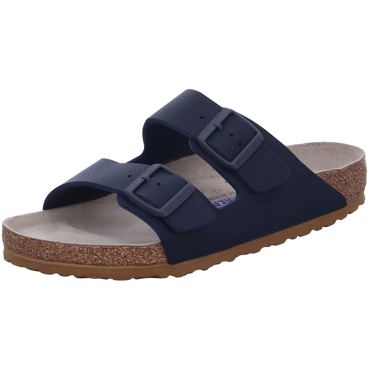 Birkenstock Arizona Birko - Flor Soft Footbed - Unisex Desert Soil Midnight Blue Shoe Deals Outlet