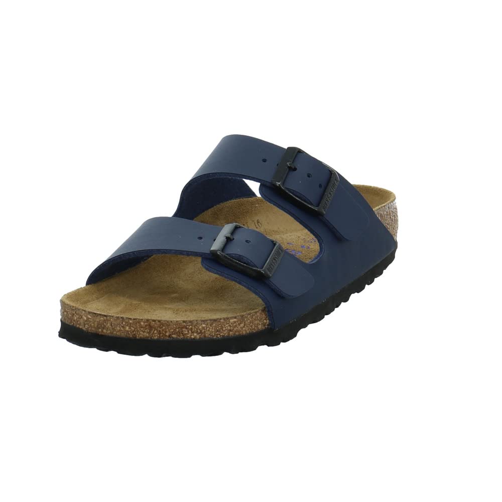 Birkenstock Arizona Birko - Flor Soft Footbed - Unisex Blue Shoe Deals Outlet