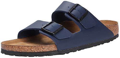 Birkenstock Arizona Birko - Flor Soft Footbed - Unisex Blue Shoe Deals Outlet