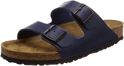 Birkenstock Arizona Birko - Flor Soft Footbed - Unisex Blue Shoe Deals Outlet