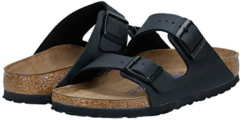Birkenstock Arizona Birko - Flor Soft Footbed - Unisex Black Shoe Deals Outlet