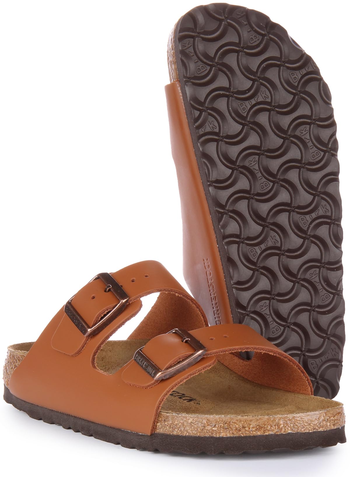 Birkenstock Arizona Natural Leather - Unisex Ginger Brown Shoe Deals Outlet
