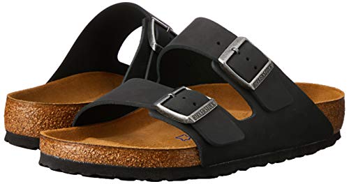 Birkenstock Arizona Soft Footbed Natural Leather Oiled - Unisex Black Shoe Deals Outlet