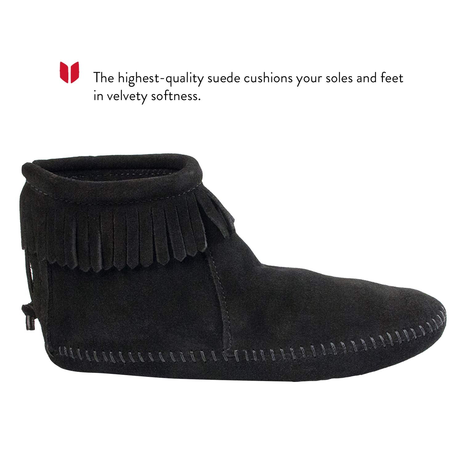 Minnetonka Back Zip Softsole Boot - Women's Softsole Black Shoe Deals Outlet