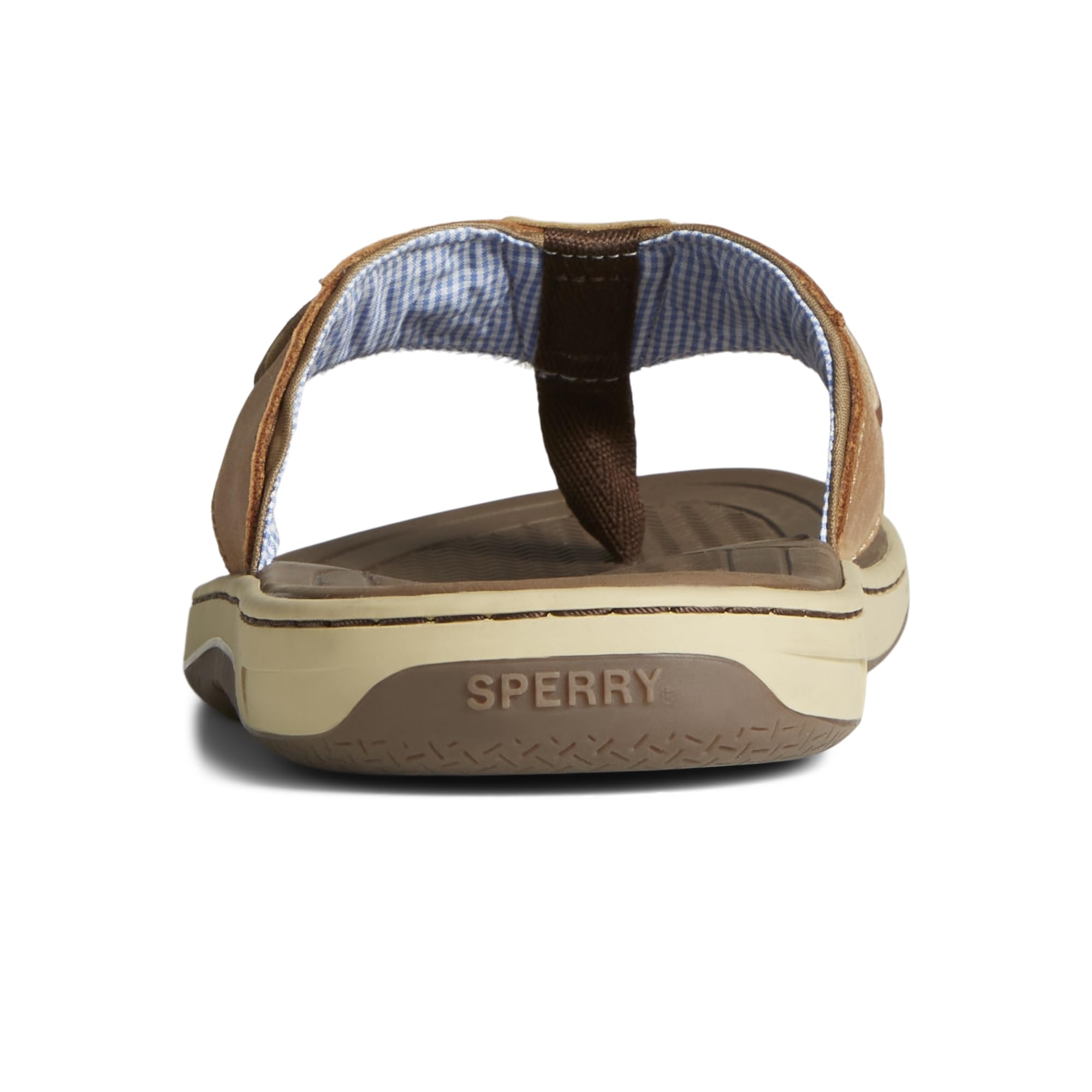 Sperry BaitFish Thong - Men's Dark Tan Shoe Deals Outlet