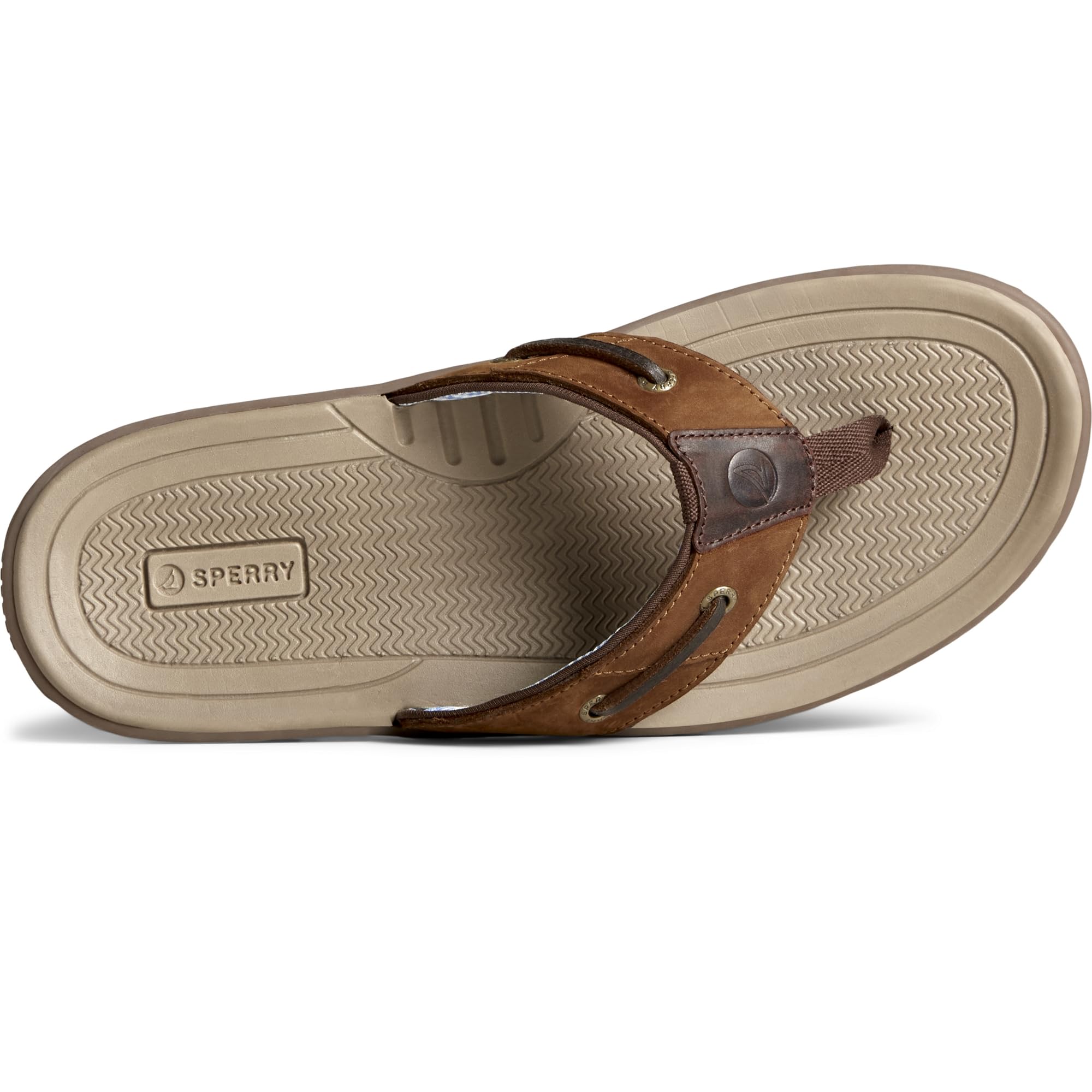 Sperry BaitFish Thong - Men's Brown/Buc Brown Shoe Deals Outlet