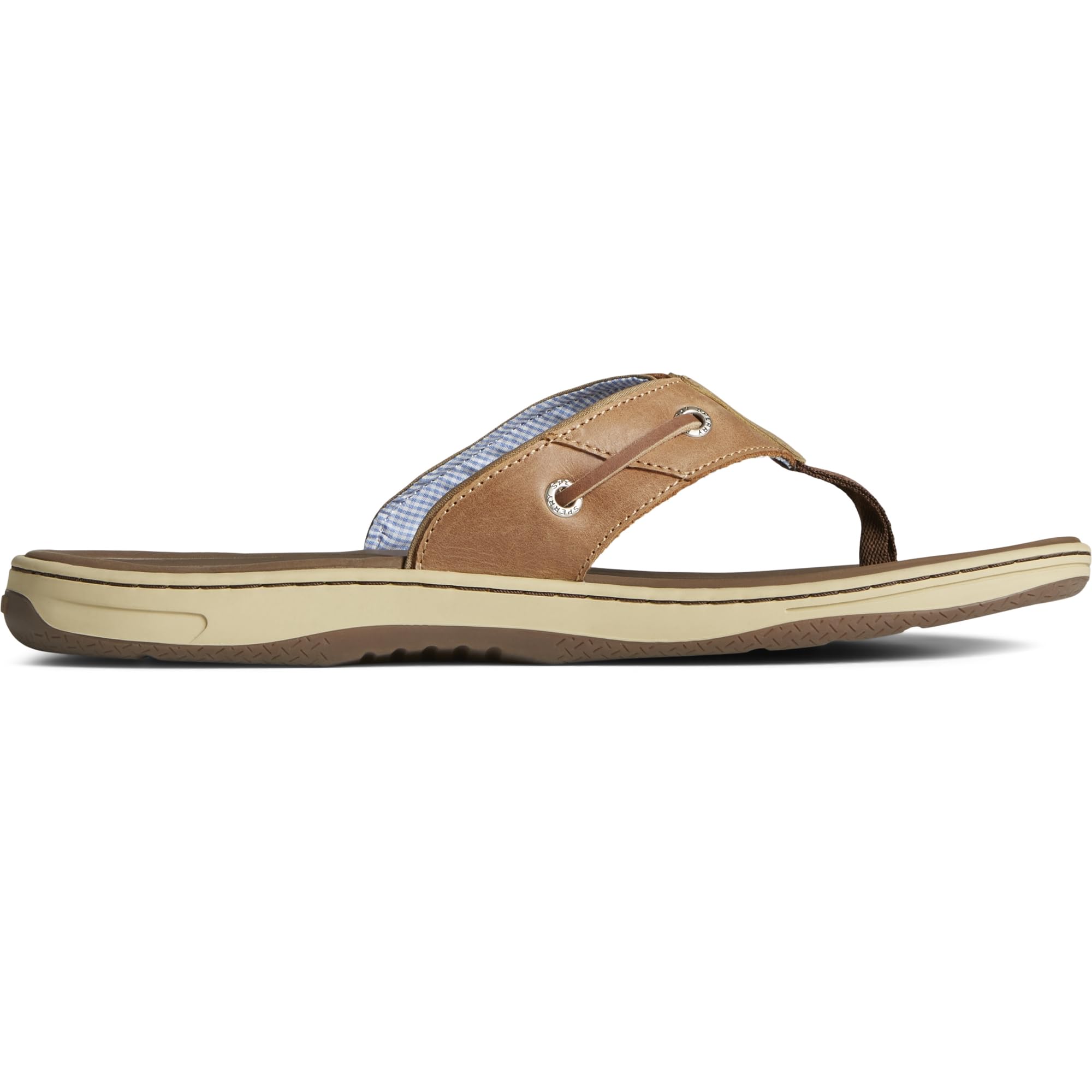 Sperry BaitFish Thong - Men's Dark Tan Shoe Deals Outlet