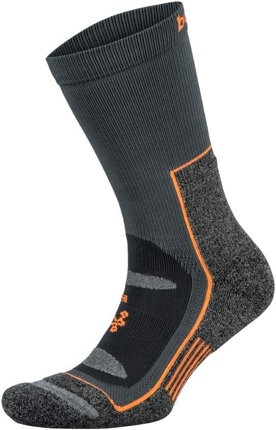 Balega Blister Resist Crew Grey / Orange Medium 038472154860 Shoe Deals Outlet