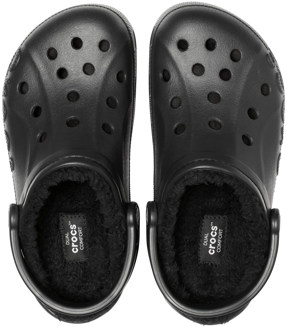 Crocs Baya Lined Clog - Men's Black/Black Shoe Deals Outlet