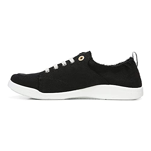 VIONIC Beach Pismo Lace - Up Sneaker - Women's Black Canvas Shoe Deals Outlet